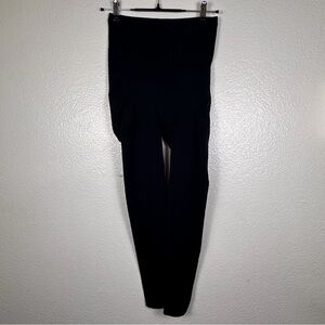 Assets by Spanx Ankle Leggings Black High Rise Elastic Waist Women's Size L